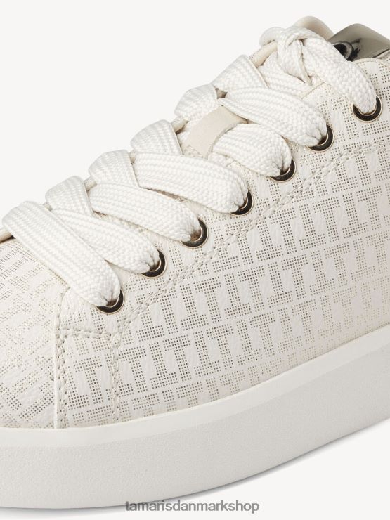 Tamaris Kvinder sneaker - beige/elfenben metallic XVXV8T1960 sko