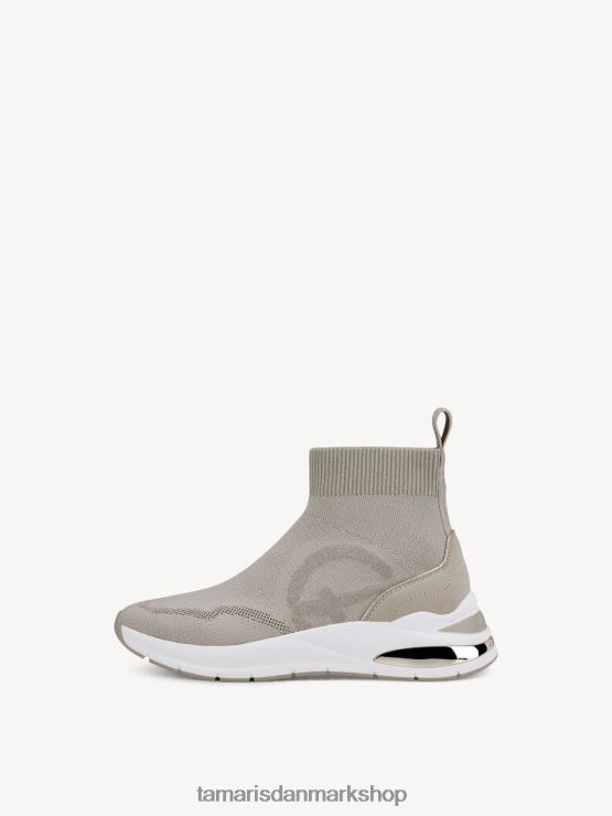 Tamaris Kvinder sneaker - beige/elfenben metallic XVXV8T624 sko