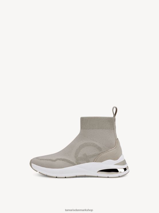 Tamaris Kvinder sneaker - beige/elfenben metallic XVXV8T624 sko