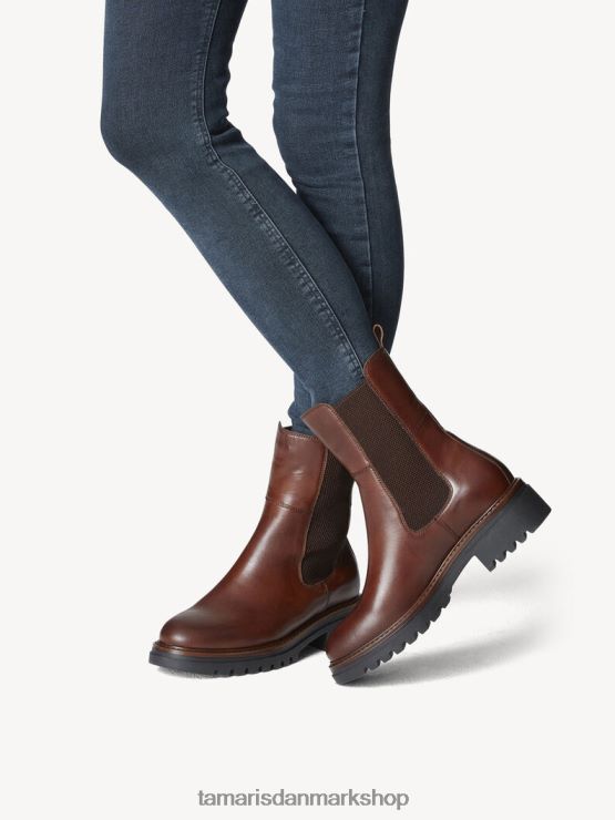 Tamaris Kvinder chelsea læder støvle - brun/muscat XVXV8T1253 sko