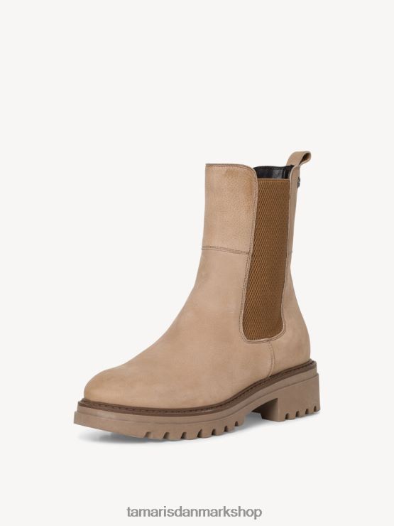 Tamaris Kvinder chelsea læderstøvle - beige/taupe nubuc XVXV8T1894 sko