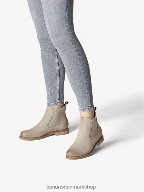 Tamaris Kvinder chelsea læderstøvle - beige/taupe nubuc XVXV8T2150 sko