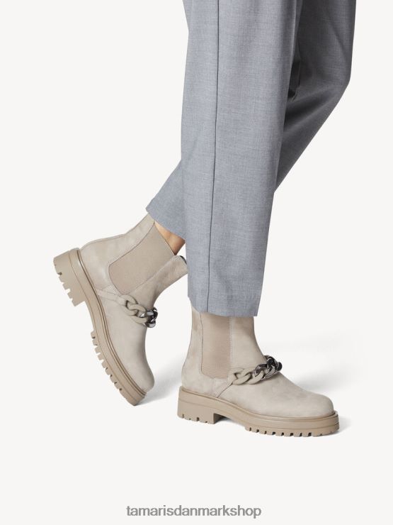 Tamaris Kvinder chelsea læderstøvle - beige/taupe nubuc XVXV8T770 sko