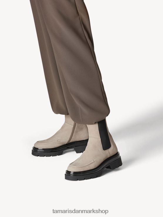 Tamaris Kvinder chelsea læderstøvle - beige/taupe nubuc XVXV8T779 sko