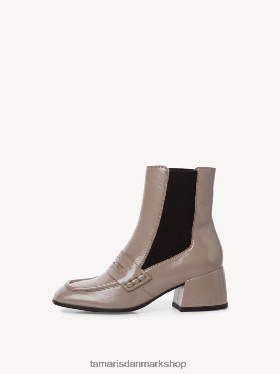 Tamaris Kvinder chelsea støvle - beige/taupe patent XVXV8T1989 sko