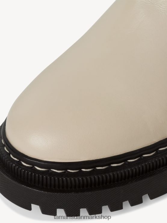 Tamaris Kvinder chelsea-støvle i læder - beige/elfenben XVXV8T1399 sko