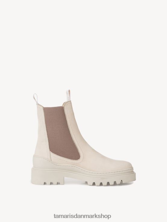 Tamaris Kvinder chelsea-støvle i læder - beige/elfenben XVXV8T1674 sko