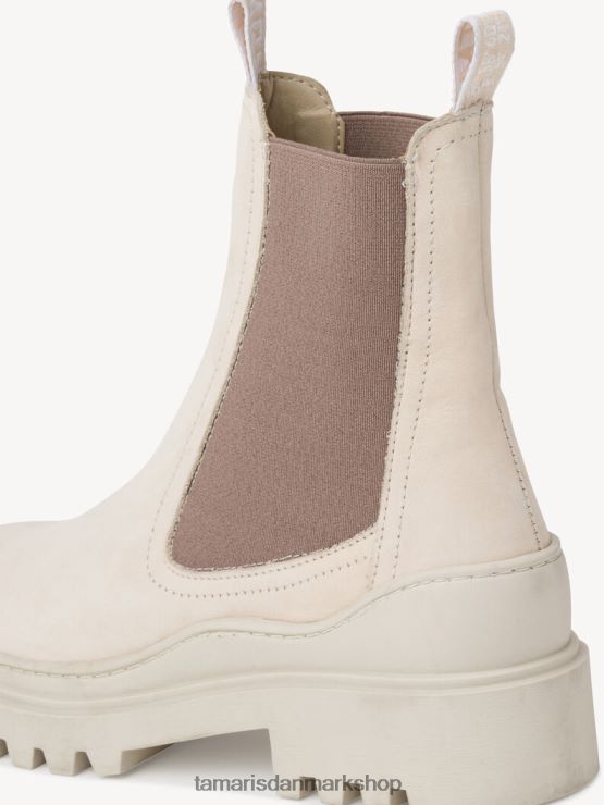 Tamaris Kvinder chelsea-støvle i læder - beige/elfenben XVXV8T1674 sko