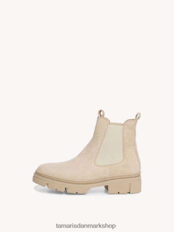 Tamaris Kvinder chelsea støvle i læder - beige/sand XVXV8T348 sko