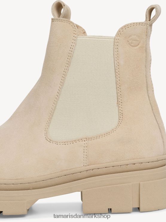 Tamaris Kvinder chelsea støvle i læder - beige/sand XVXV8T348 sko