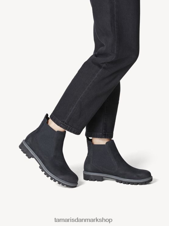 Tamaris Kvinder chelsea støvle i læder - blå/marineblå XVXV8T1786 sko