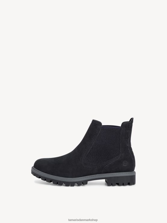 Tamaris Kvinder chelsea støvle i læder - blå/marineblå XVXV8T1786 sko