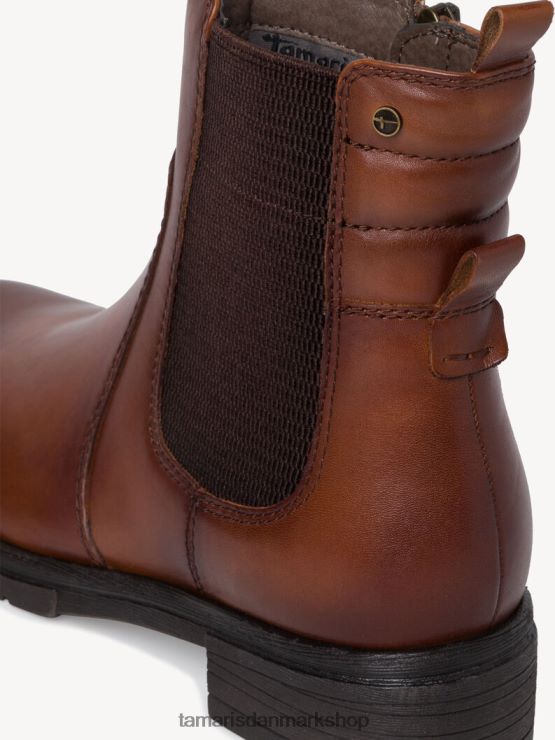 Tamaris Kvinder chelsea støvle i læder - brun/cognac XVXV8T1865 sko