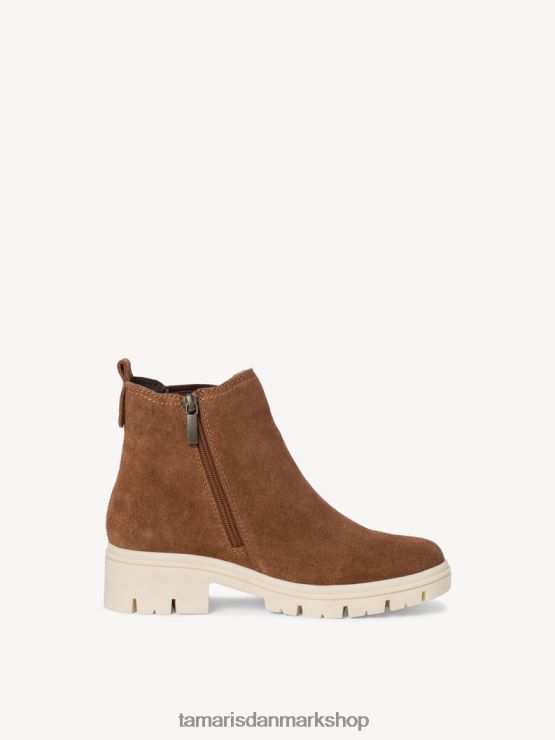 Tamaris Kvinder chelsea støvle i læder - brun/cognac XVXV8T1869 sko