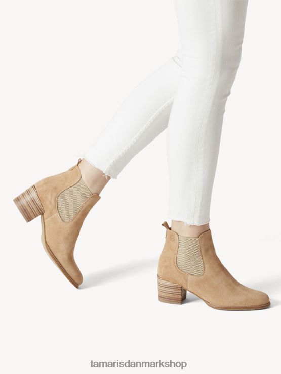 Tamaris Kvinder chelsea støvle i læder - brun/kamel XVXV8T321 sko