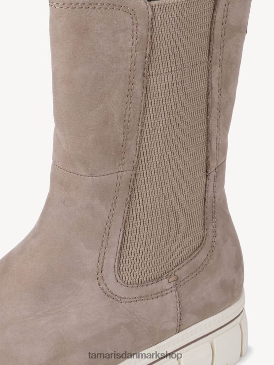 Tamaris Kvinder chelsea støvle i læder - brun/taupe XVXV8T1293 sko