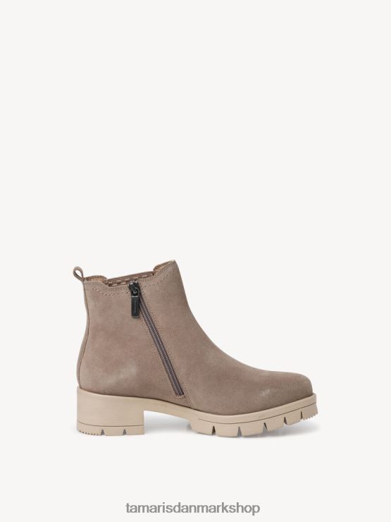 Tamaris Kvinder chelsea støvle i læder - brun/taupe ruskind XVXV8T1390 sko