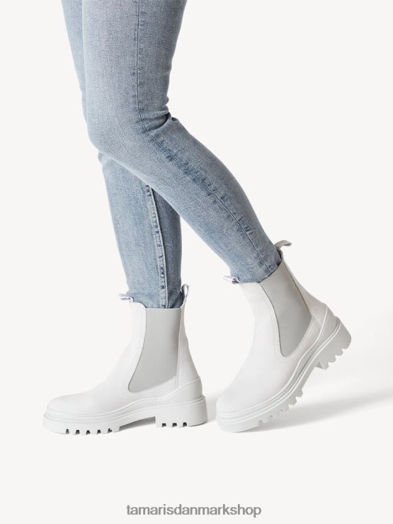 Tamaris Kvinder chelsea støvle i læder - grå/blød grå XVXV8T1657 sko