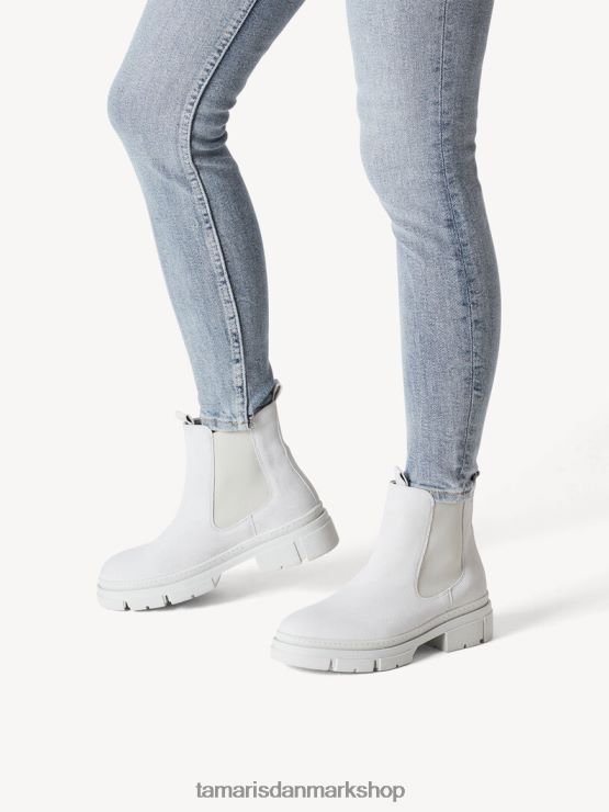 Tamaris Kvinder chelsea støvle i læder - grå/lys grå XVXV8T2204 sko