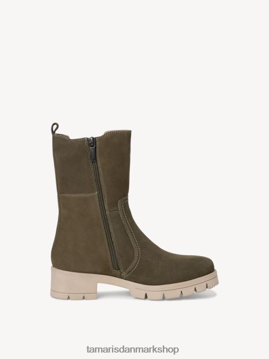 Tamaris Kvinder chelsea støvle i læder - grøn/khaki XVXV8T1292 sko
