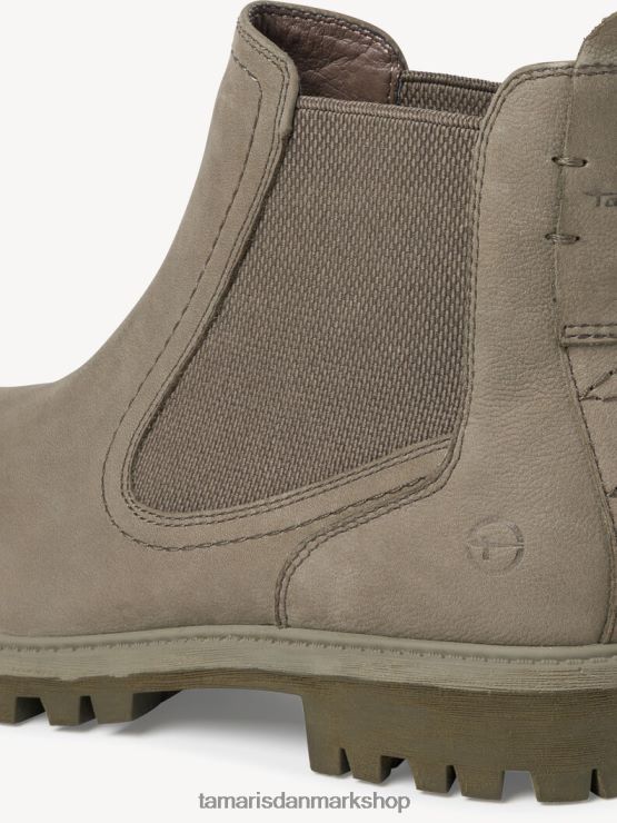 Tamaris Kvinder chelsea støvle i læder - grøn/lys kaki XVXV8T806 sko