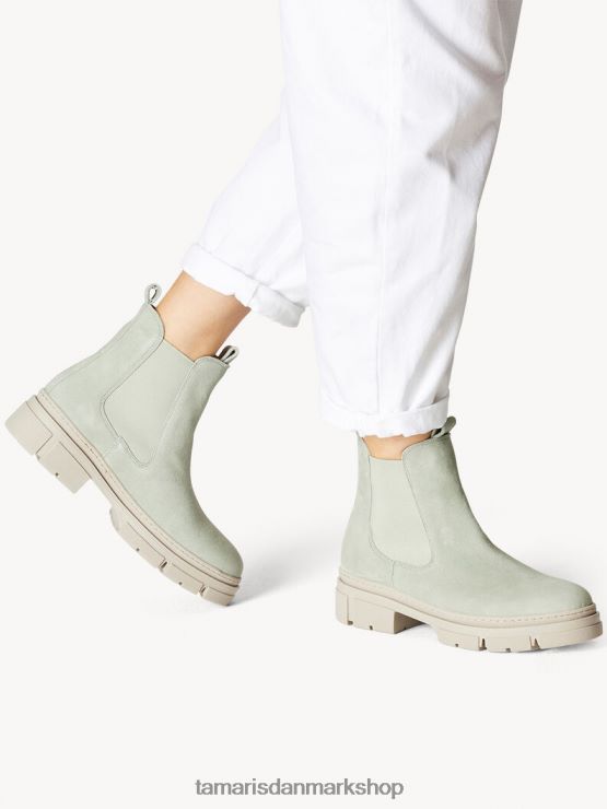 Tamaris Kvinder chelsea støvle i læder - grøn/salvie XVXV8T620 sko