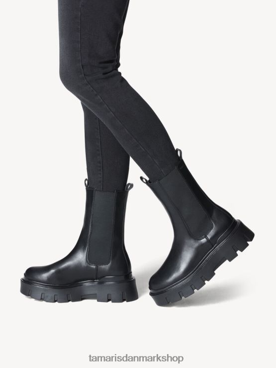 Tamaris Kvinder chelsea støvle - sort/sort mat XVXV8T1170 sko