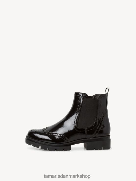 Tamaris Kvinder chelsea støvle - sort/sort patent XVXV8T1199 sko