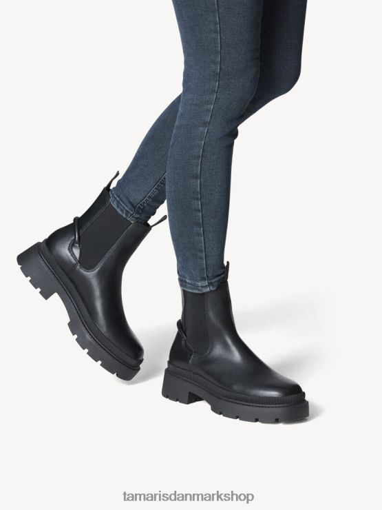 Tamaris Kvinder chelsea støvle - sort/sort uni XVXV8T1685 sko