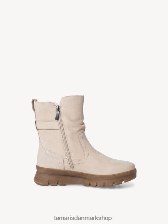 Tamaris Kvinder læderstøvle - beige/elfenben XVXV8T1289 sko