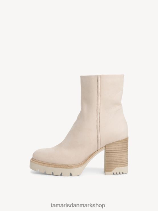 Tamaris Kvinder læderstøvle - beige/elfenben XVXV8T1838 sko