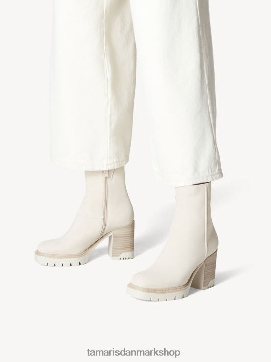 Tamaris Kvinder læderstøvle - beige/elfenben XVXV8T1838 sko