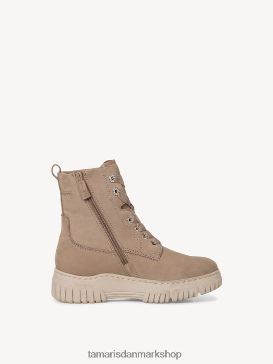 Tamaris Kvinder læderstøvle - beige/taupe nubuc XVXV8T2222 sko