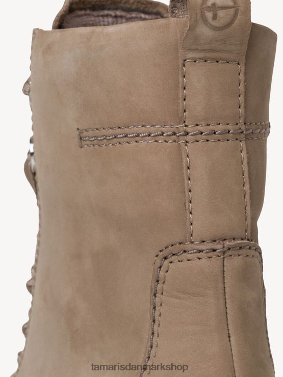 Tamaris Kvinder læderstøvle - beige/taupe nubuc XVXV8T2222 sko