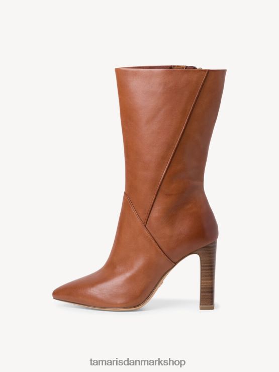 Tamaris Kvinder læderstøvle - brun/cognac XVXV8T1460 sko