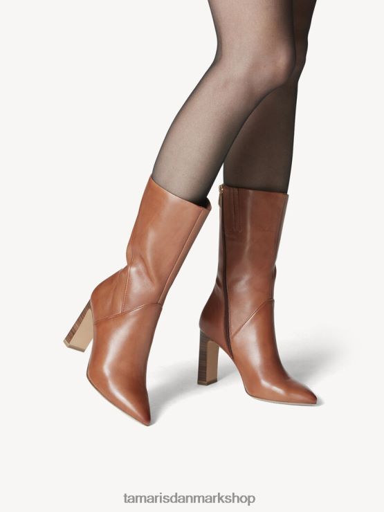 Tamaris Kvinder læderstøvle - brun/cognac XVXV8T1460 sko