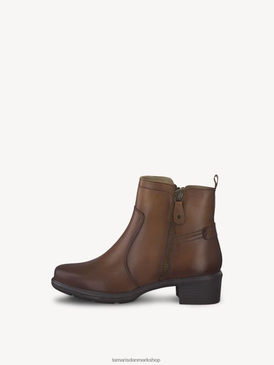 Tamaris Kvinder læderstøvle - brun/cognac XVXV8T1862 sko