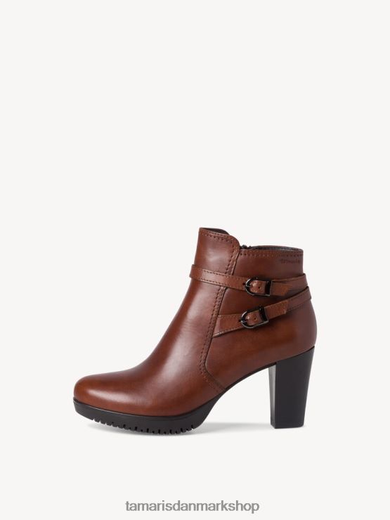 Tamaris Kvinder læderstøvle - brun/cognac XVXV8T2126 sko