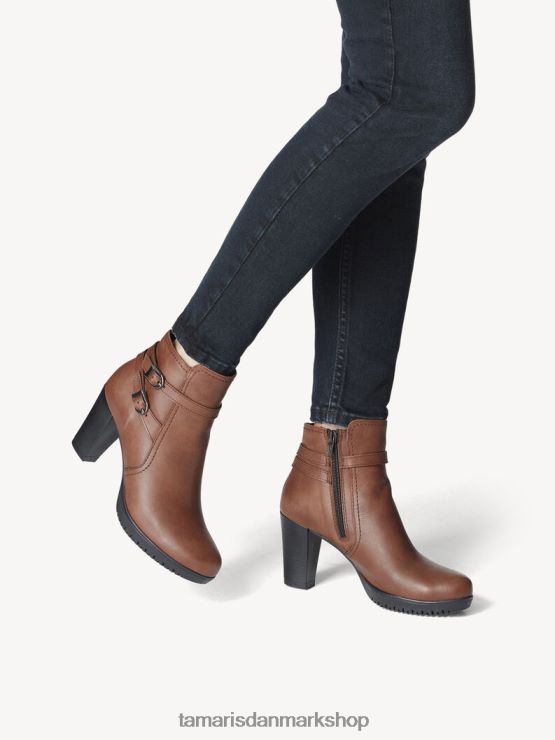 Tamaris Kvinder læderstøvle - brun/cognac XVXV8T2126 sko