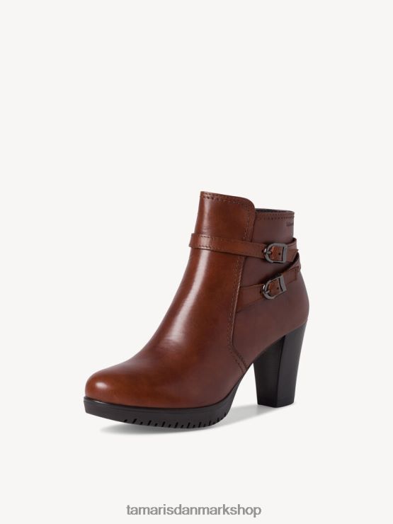 Tamaris Kvinder læderstøvle - brun/cognac XVXV8T2126 sko