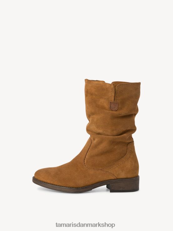 Tamaris Kvinder læderstøvle - brun/cognac XVXV8T2181 sko