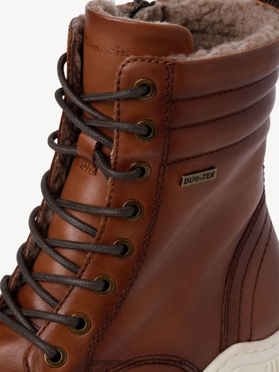 Tamaris Kvinder læderstøvle - brun/cognac XVXV8T312 sko
