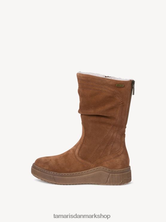 Tamaris Kvinder læderstøvle - brun/cognac XVXV8T98 sko