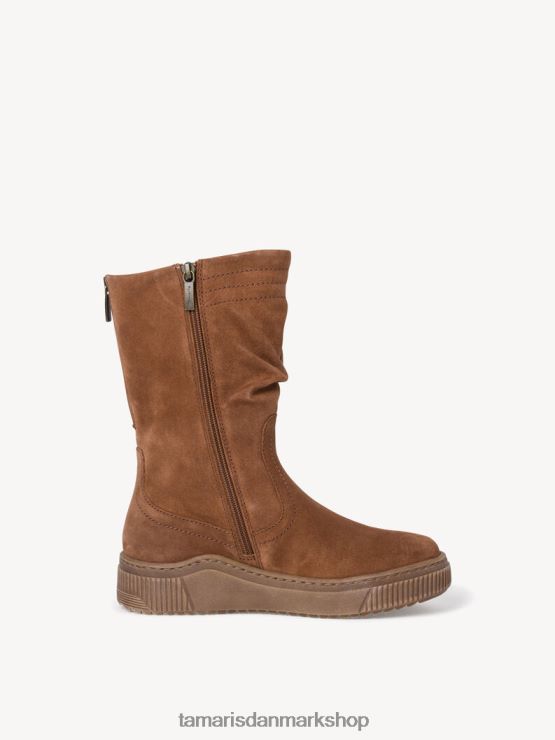 Tamaris Kvinder læderstøvle - brun/cognac XVXV8T98 sko