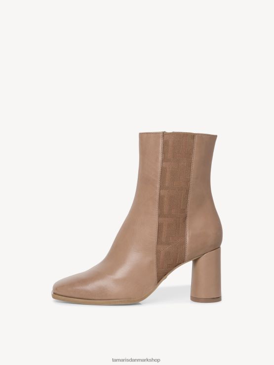 Tamaris Kvinder læderstøvle - brun/taupe XVXV8T1007 sko