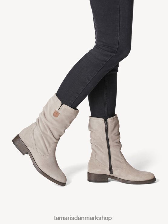 Tamaris Kvinder læderstøvle - brun/taupe XVXV8T1072 sko