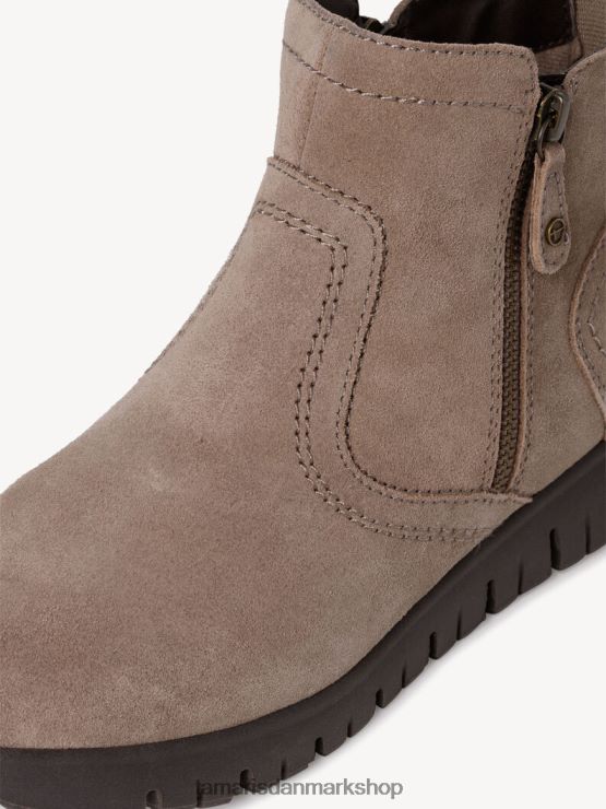 Tamaris Kvinder læderstøvle - brun/taupe XVXV8T1139 sko