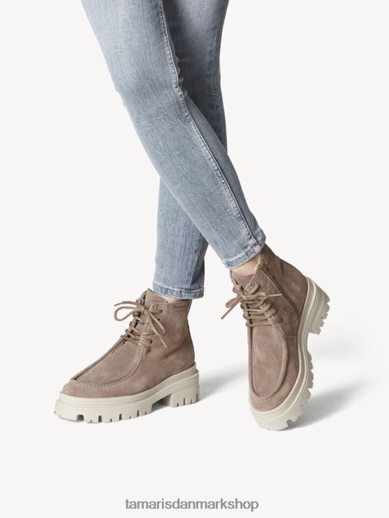 Tamaris Kvinder læderstøvle - brun/taupe XVXV8T1662 sko