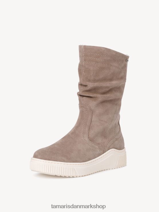 Tamaris Kvinder læderstøvle - brun/taupe XVXV8T225 sko