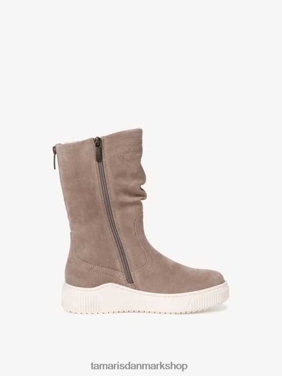 Tamaris Kvinder læderstøvle - brun/taupe XVXV8T225 sko